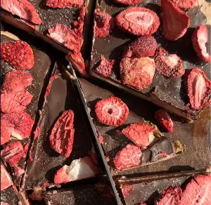 Chocolate Strawberry Peanuut Butter Date Bark